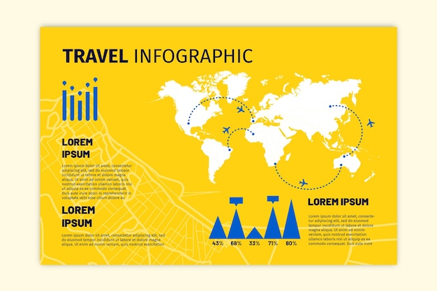 Free Vector flat design travel agency infographic