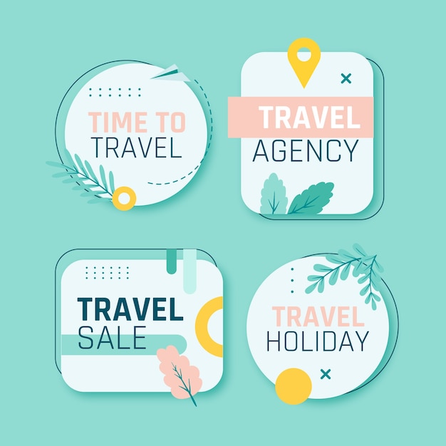 Flat design travel agency template