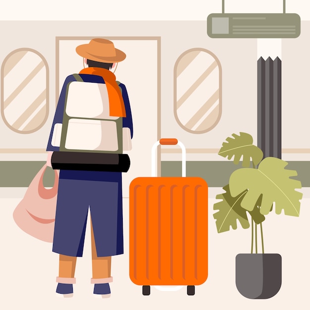 Flat design travel illustration