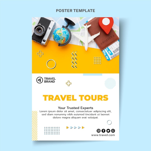 Free Vector flat design travel poster