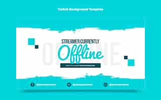 Free vector flat design travel  twitch banner