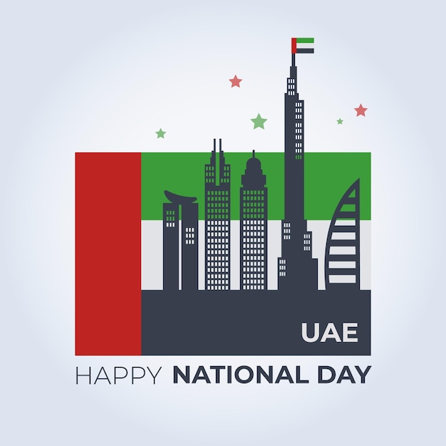 Free vector flat design united arab emirates national day