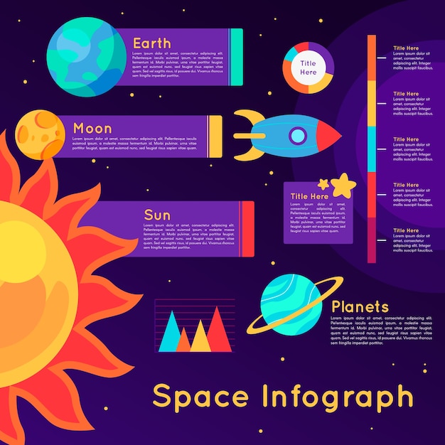 Free Vector flat design universe infographic