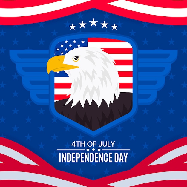 Free Vector flat design usa independence day concept