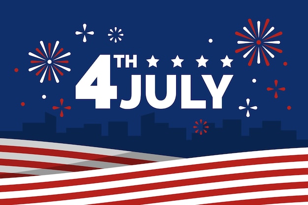 Flat design usa independence day concept