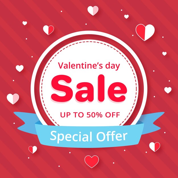 Flat design valentine's day sale