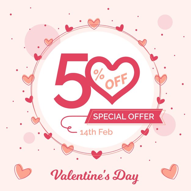 Flat design valentine's day sales