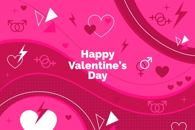 Flat design valentines day background