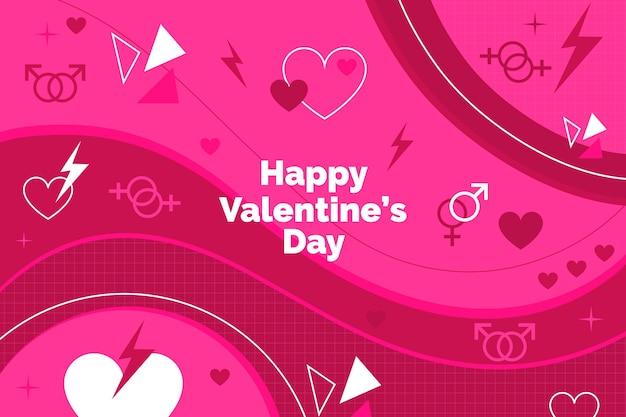 Flat design valentines day background