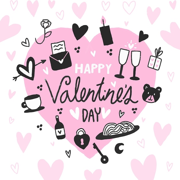 Flat design valentines day background