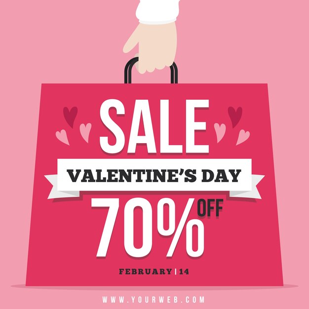 Flat design valentines day sale