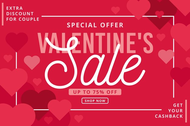 Flat design valentines day sale