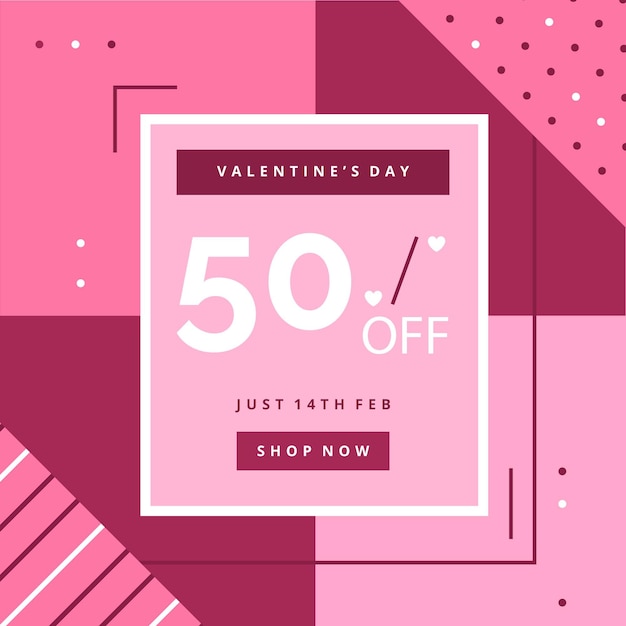 Flat design valentines day sale