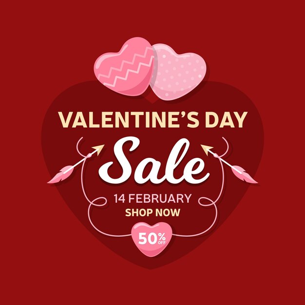 Flat design valentines day sale