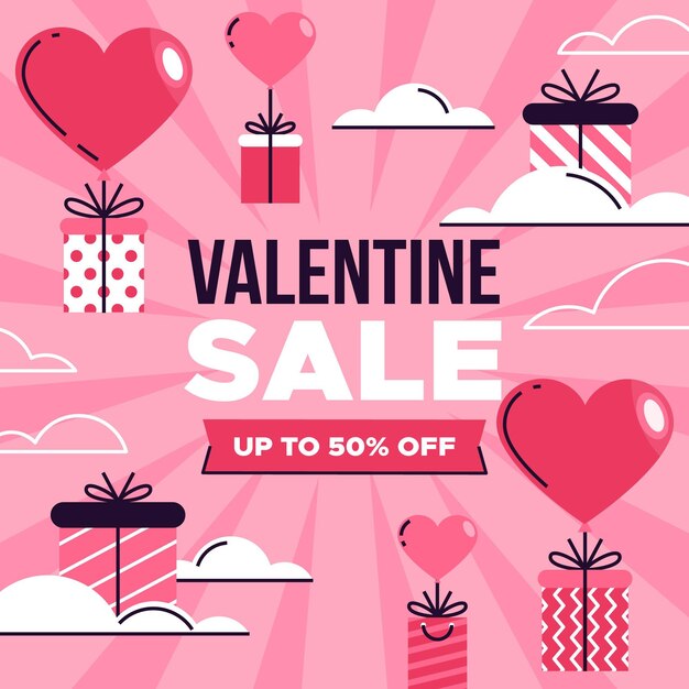 Flat design valentines day sale