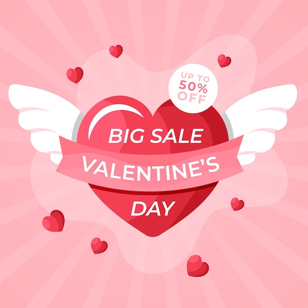 Flat design valentines day sale