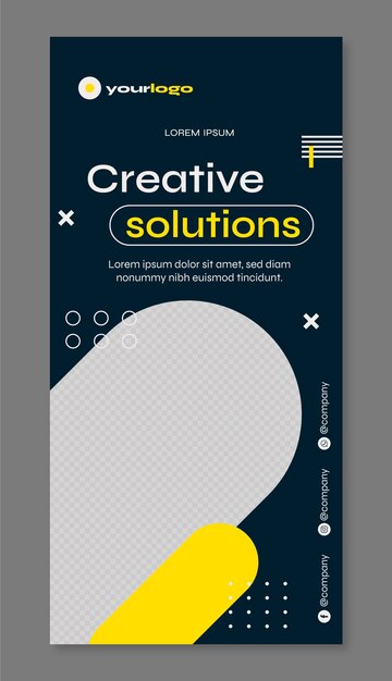 Flat design vertical banner template