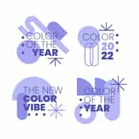 Free vector flat  design very peri label collection