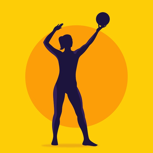 Free Vector flat design volleyball silhouette