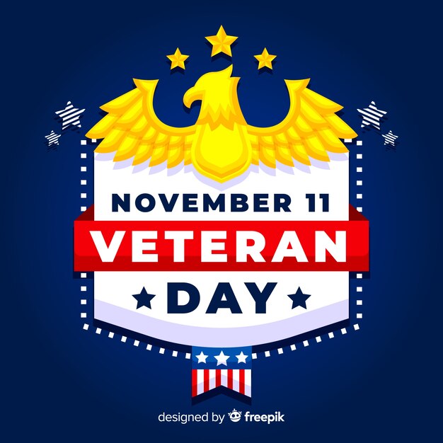 Flat design wallpaper veterans day