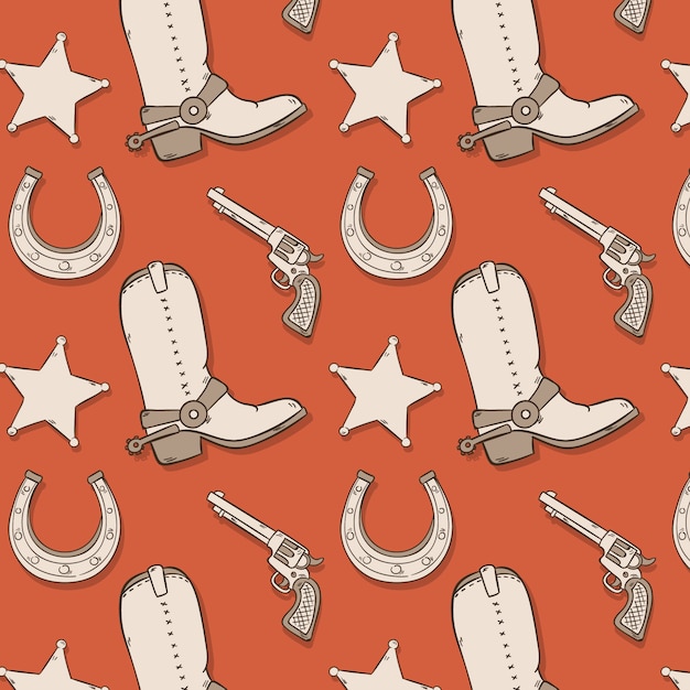 Free Vector flat design western pattern