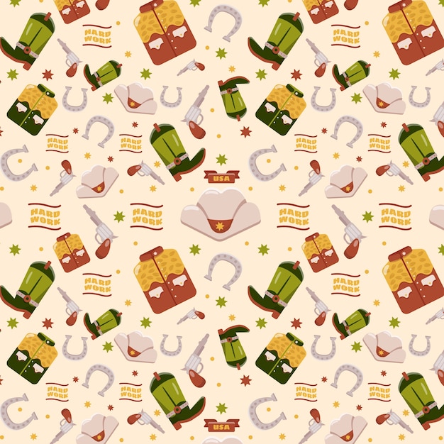 Free vector flat design western pattern