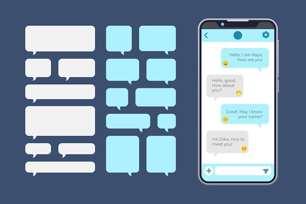 Free Vector flat design whatsapp chat template