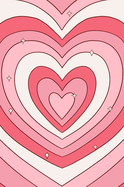 Flat design wildflower heart background