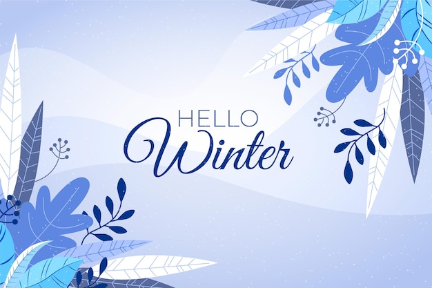 Flat design winter background