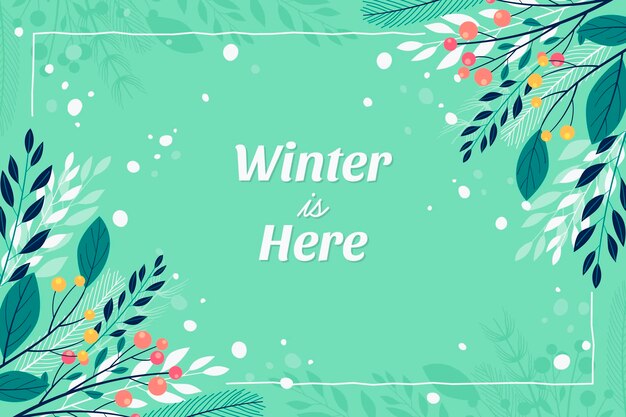 Flat design winter background