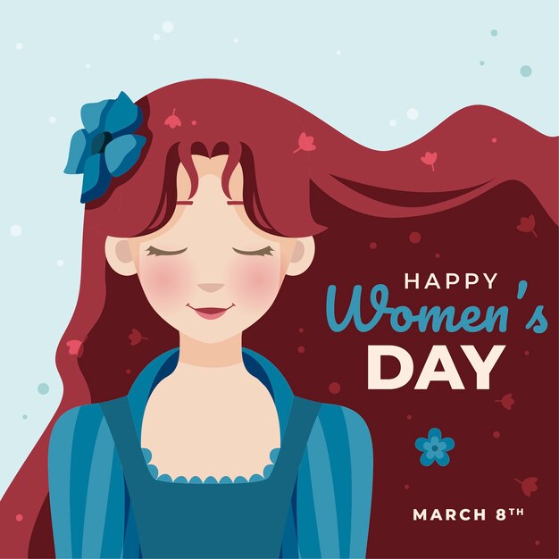 Flat design womens day advocay