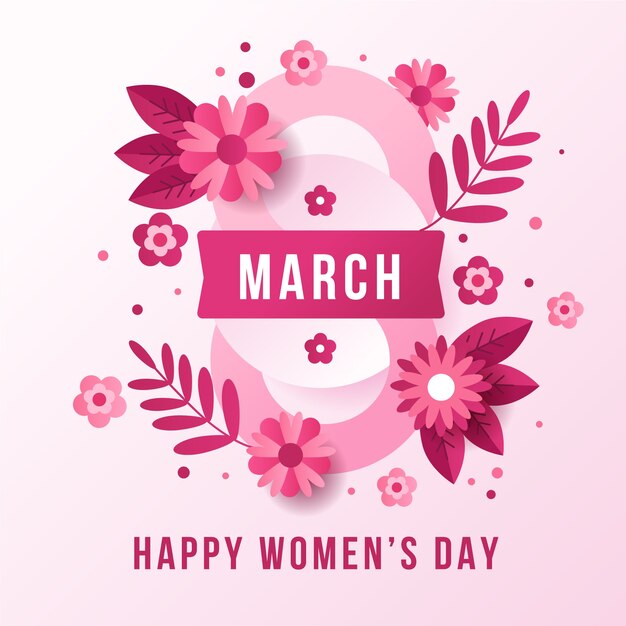 Flat design womens day concept