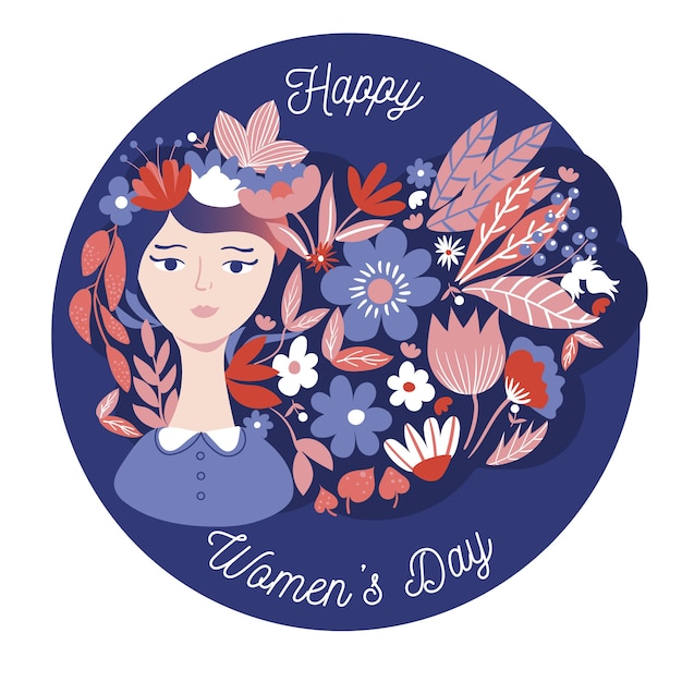 Flat design womens day concept