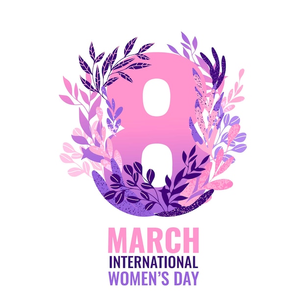 Free vector flat design womens day concept