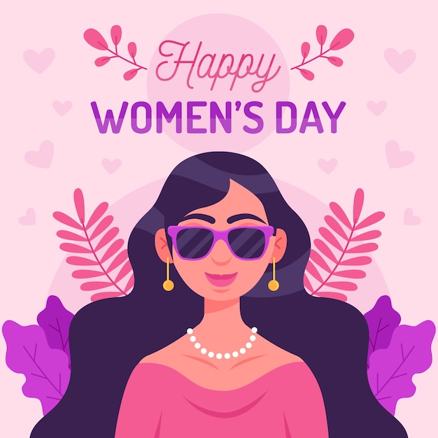 Flat design womens day concept