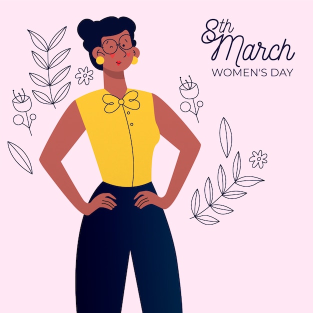 Free Vector flat design womens day event theme