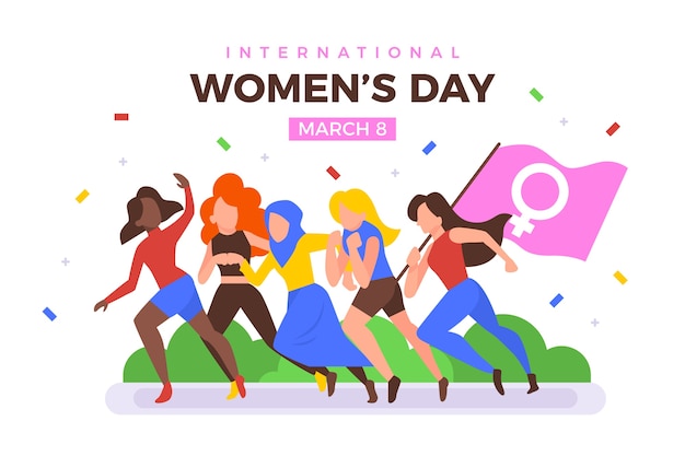 Free Vector flat design womens day event