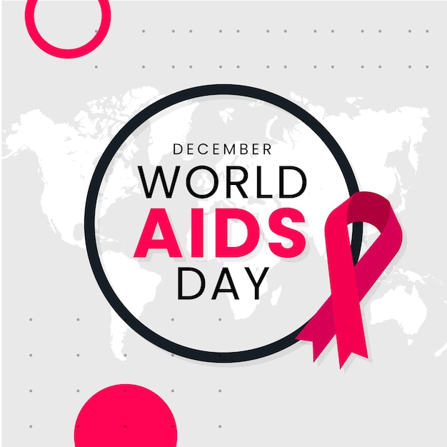 Free Vector flat design world aids day