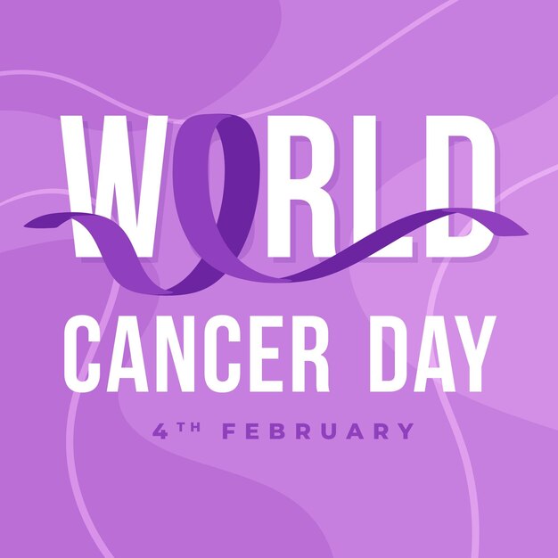 Flat design world cancer day