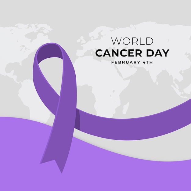 Flat design world cancer day