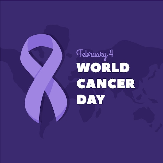 Flat design world cancer day