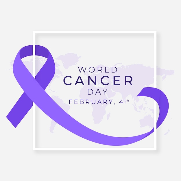 Flat design world cancer day