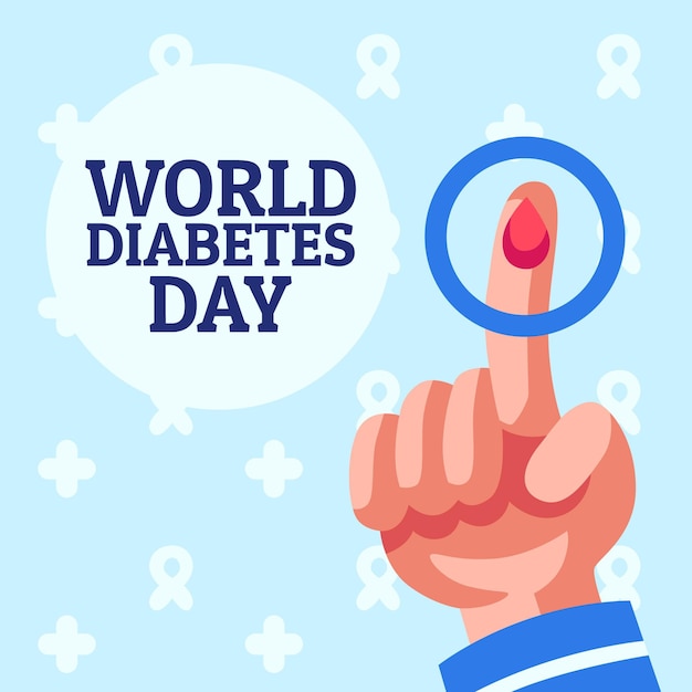 Free Vector flat design world diabetes day illustrated