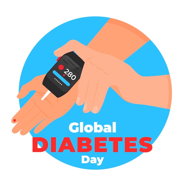 Free Vector flat design world diabetes day