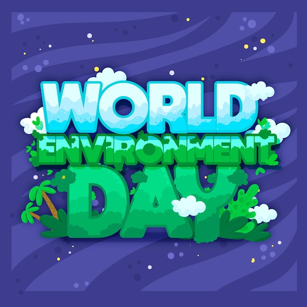 Free Vector flat design world environment day concept