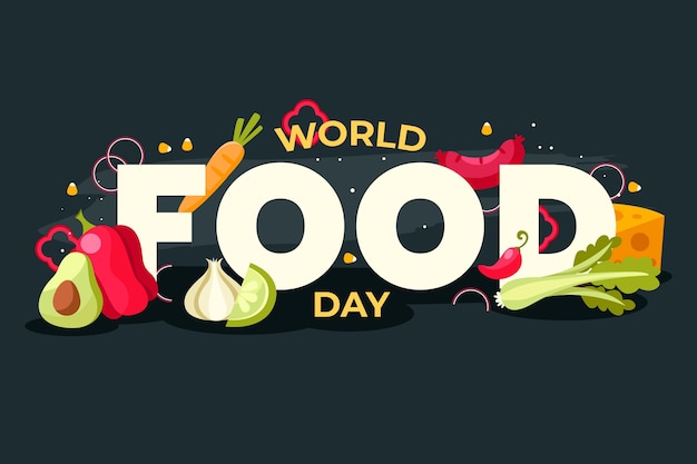 Free vector flat design world food day celebrate