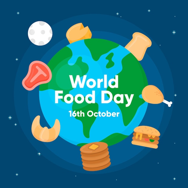 Free Vector flat design world food day concept