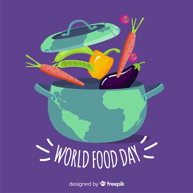 Free vector flat design of  world food day