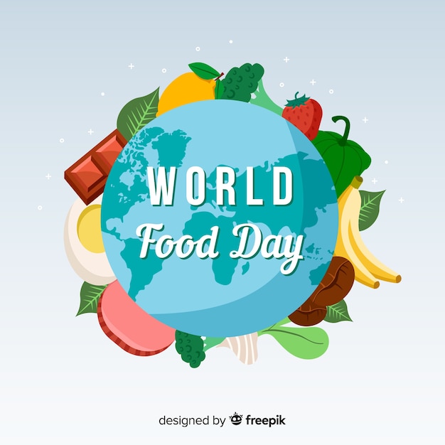 Flat design of world food day