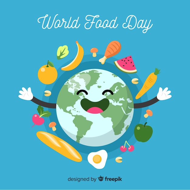 Flat design of world food day